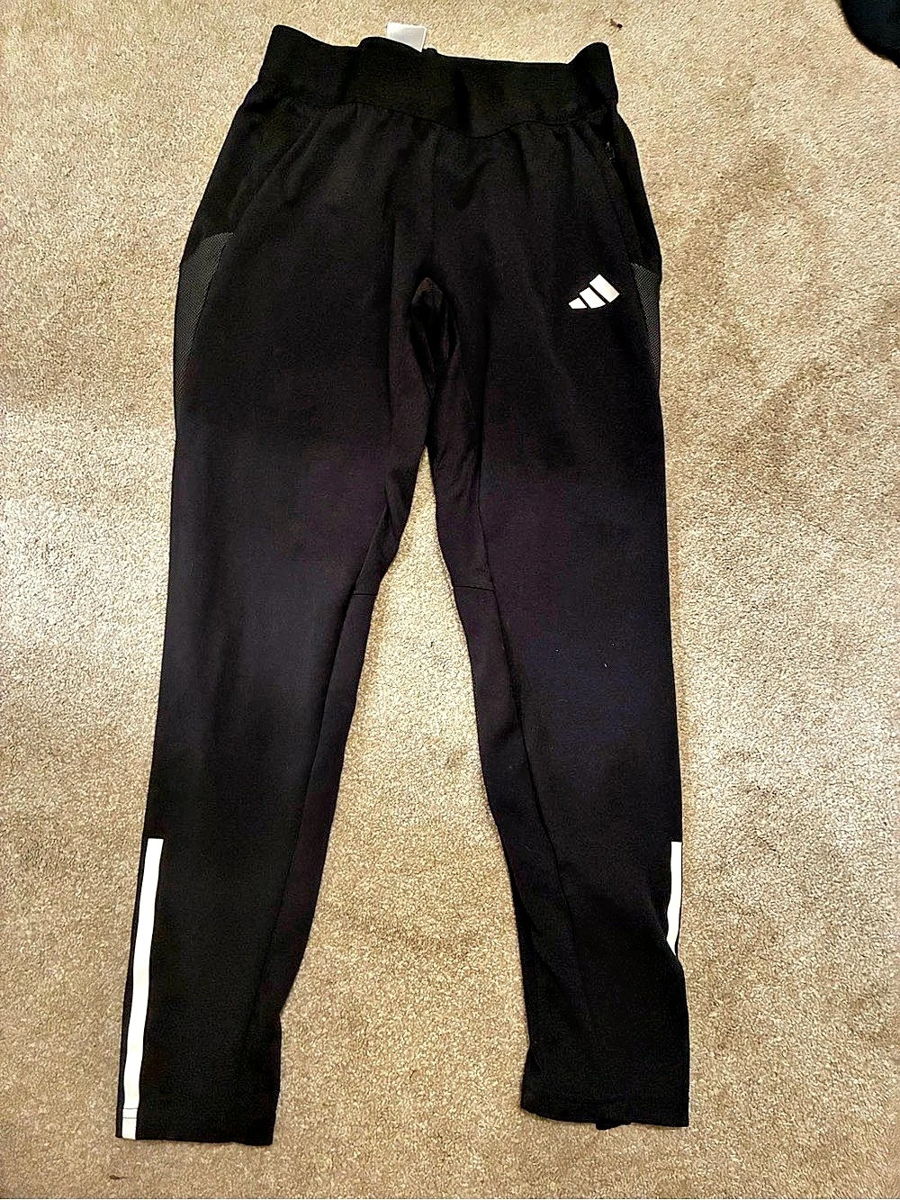 adidas AEROREADY Athletic Track Pants Black Size Small